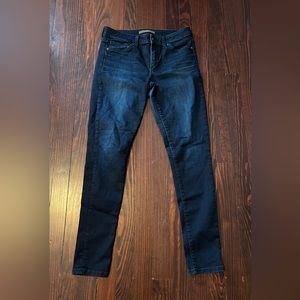 Joes Jeans High Rise Straight Ankle Womens Dark Blue Stretch Denim Size 29